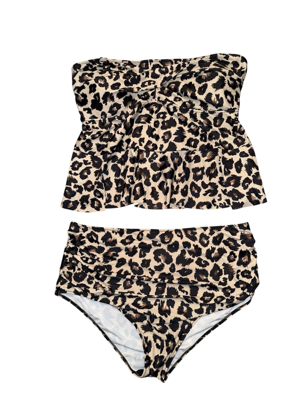 Women’s Plus Size Leopard Tankini Set 20W - 2XL